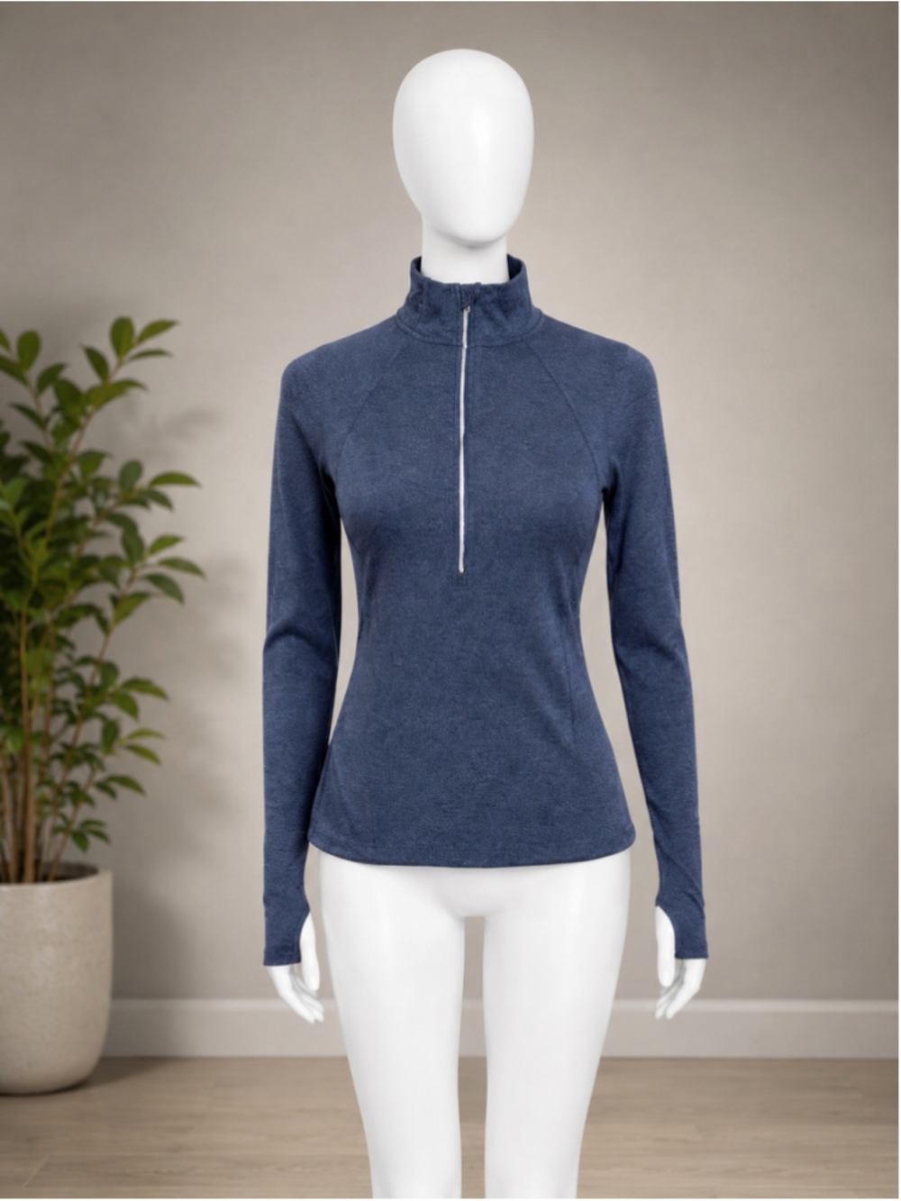 Champion C9 Women’s Run Half-Zip Pullover Military Blue Heather – Size XS - Picture 5 of 11